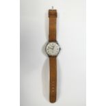 Gents Longines Wristwatch Silvered Dial With Baton Numerals And Subsidiary Seconds,