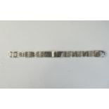 Silver ID Bracelet With Gate Links. Cont