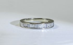 18ct White Gold Channel Set Diamond Ring