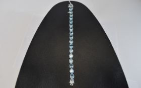 Sky Blue Topaz Tennis Bracelet, 45cts of