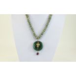 Early 20th Century Jadeite Necklace and