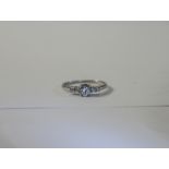 9 Carat White Gold Dress Ring set with 5