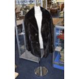 Dark Brown Ladies Mink Jacket. Label to