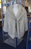 Ash Blonde Mink Opera Jacket, three quar