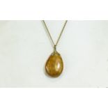 An Agate Pendant on a 22 Inch Chain.