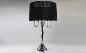 Modern Large Table Lamp; Chrome effect s