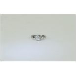 18 Carat White Gold Single Stone Diamond