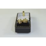 Pair of 18 Carat Gold Diamond Earrings i