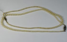 1930's Nice Quality Pair of Pearl Neckla