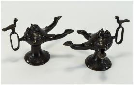 Pair Of Bronzed Egyptian Style Aladdin L