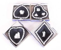 Wedgwood Black Jasper Ware of 4 Card Sui