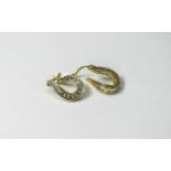 Ladies 9ct Gold Pair of Diamond Set Earr