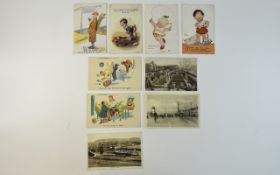 Postcard Album Containing a Large Collection of Tucks Early Postcards ( 73 ) Tucks Postcards ( 3 )