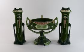 Minton Art Nouveau Secessionist Period Garniture Set,