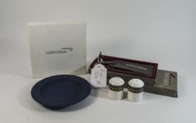 Concorde Interest - small mixed lot comprising leather luggage label (boxed),