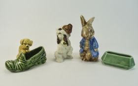 Sylvac Collection of Hand Painted Figures ( 4 ) In Total. Comprises 1/ Wally The Rabbit. 6.