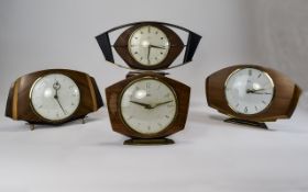A Collection of Retro / 1950's Metamec Mantel Clocks ( 4 ) In Total. All In Good Condition and