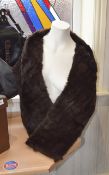 Mink Dark Brown Stole fully satin lined.
