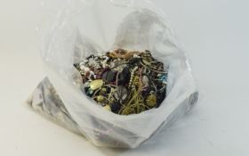 Large Bag Containing a Quantity of Costume Jewellery complete mix to sort 500+ pieces approx.