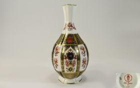 Royal Crown Derby Old Imari Specimen Vase with Globular Shape. Pattern No 1128, Date 1995.