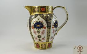 Royal Crown Derby Old Imari Large Jug with 22ct Gold Band Finish. Pattern No 1128, Date 2004.