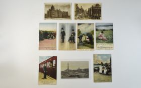 Postcard Album Containing Good Collection of Early 20th Century Bamforth Postcards + Early Seaside