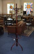 Antique Mahogany Bentwood Coat and Hat Stand. Height 6 Feet 3 Inches High. Nice Quality and