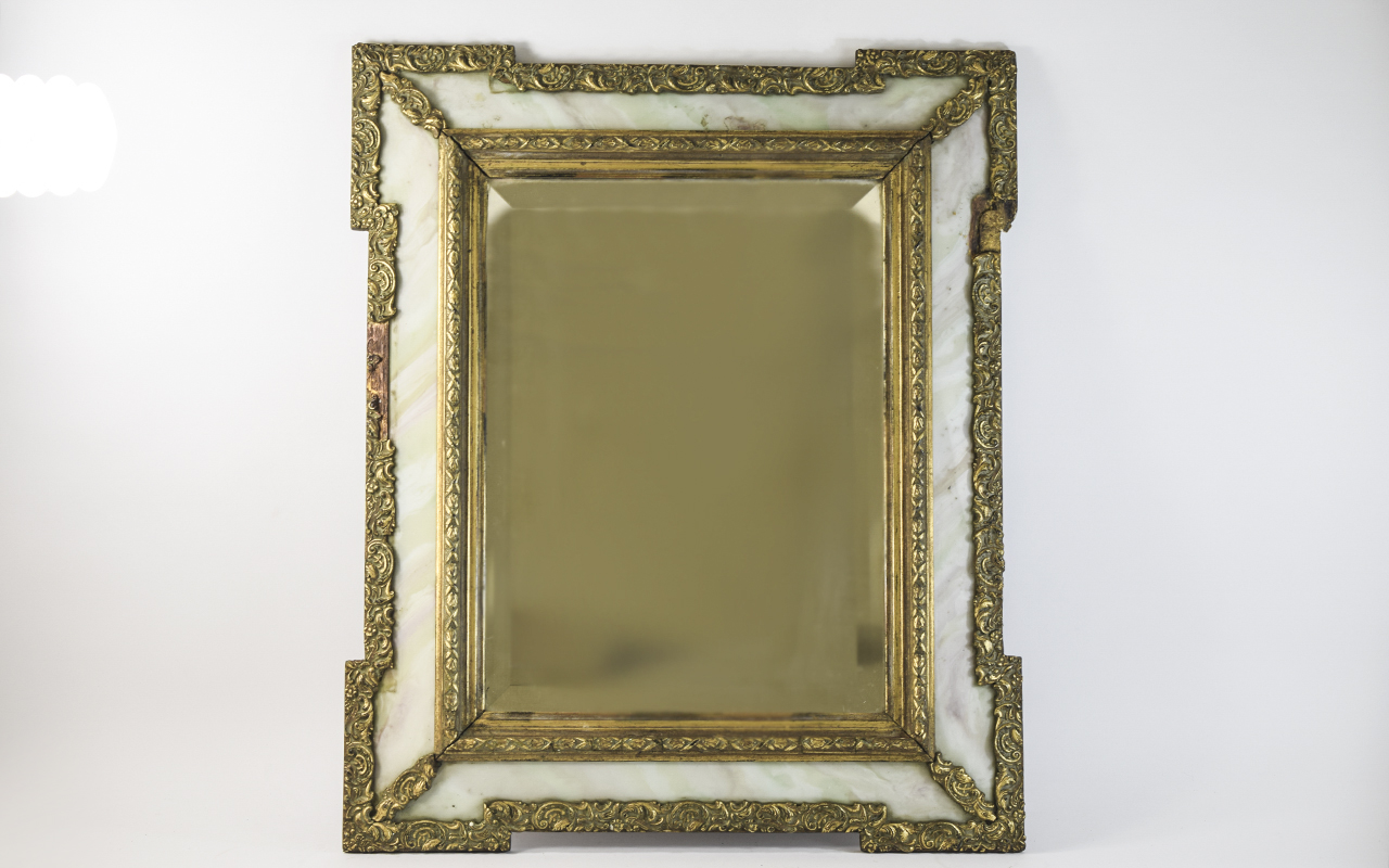 Regency Wall Mirror - Please See Photo. c.1830's. Size 19 x 23.5 Inches.