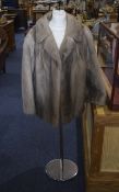 Ladies Saga Mink Jacket, fully lined with hook and eye fastening and revere collar.