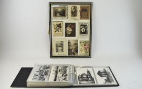 Album of Contemporary Postcards and Framed Collection of Late Edwardian Greetings Cards.