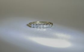 18ct Gold Channel Set Diamond Ring. Fully Hallmarked. Ring Size - M.
