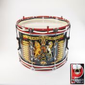 Military Interest Painted Tenor Drum, 1st Bn The Kings Own Royal Reg (Lancaster),