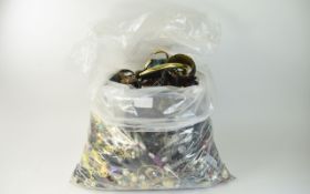 Large Bag Containing a Quantity of Costume Jewellery complete mix to sort 1000+ pieces approx.