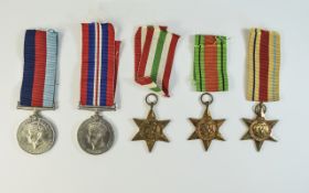 World War II Collection of Military Medals ( 5 ) In Total. Awarded to 4391325 W.