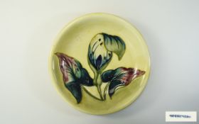 Moorcroft Shallow Bowl ' Arum Lily ' Pat