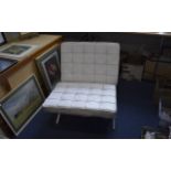Contemporary Chair with chrome frame and