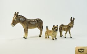 Beswick Donkey Figures ( 2 ) In Total. C