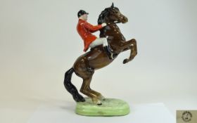 Beswick Figure of a Huntsman (On Rearing Horse), model no.