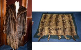 Vintage Full Length Fur Coat by Seegalfurz of London together with 1 other fur.
