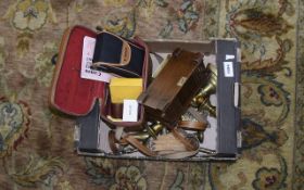 Box of Assorted Brass Ware,