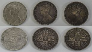 Victoria Gothic Silver Florin's. All Coins are High Grade Condition.