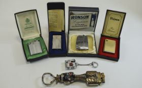 Mixed Collection Of Cigarette Lighters to include 2 boxed Ronson, Boxed Ross, Boxed Brother Lite,