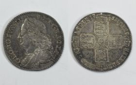 George II 1727 - 1760 Silver Sixpence, Date 1758, Choice and High Grade Coin, V.F - E.