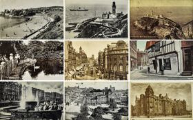 Post Album - Containing 120 Early 20th Century and Vintage Postcards, Seaside Resorts, Street