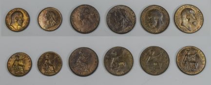 A Collection of High Grade British Coins. Comprises 1/ Edward VII Penny, Rare High Grade.