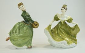Royal Doulton Figures ( 2 ) In Total. 1/ Grace - Style One. HN2318. Designer M. Nicoll. Height 7.