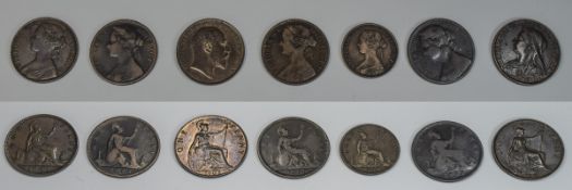 A Very Good Collection of British 19th Century Coins, Mostly In High Grade ( 7 ) In Total.