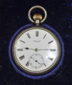Edwardian Silver Open Faced Pocket Watch. Hallmark Birmingham 1906, Nice Condition and Boxed.