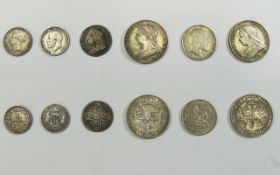 Collection of High Grade British Silver Coins ( 6 ) In Total.