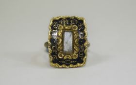 Victorian 9ct Gold Mourning Ring,